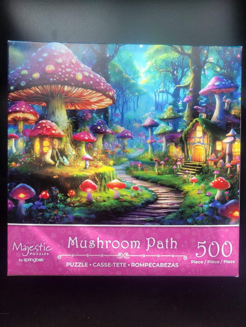 Springbok Puzzle Mushroom Path 500-Piece Jigsaw Puzzle - Multicolor